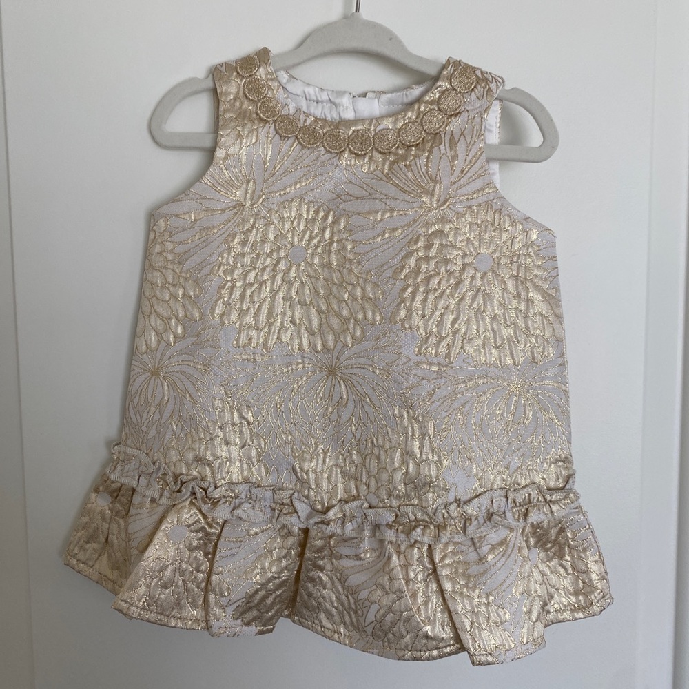 NWT Gold Lilly Pulitzer baby girl dress (6 - 12 months)